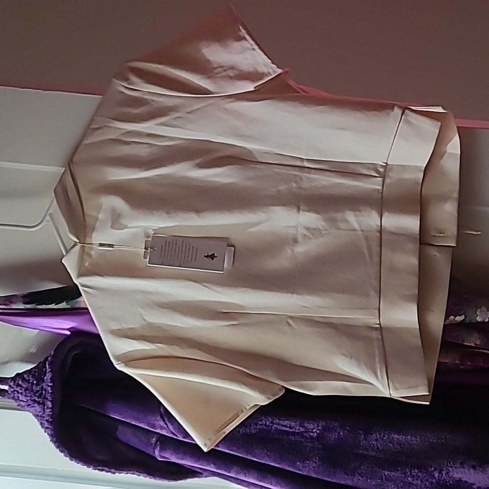 Belle Poque Cream Colored Crop Blouse - Picture 5 of 5